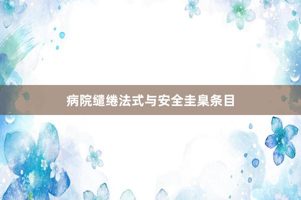 病院缱绻法式与安全圭臬条目
